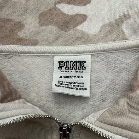 PINK Victoria's Secret Tan and Cream Camo Hoodie - Picture 3 of 3